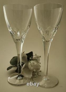 Waterford ELBERON Crystal Wine Glass Pair New Excellent Signed witho Original Box
