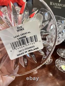 Waterford Eve Wine Glasses-set Of 6- Lead Crystal-new With Box-tags Made In Irel
