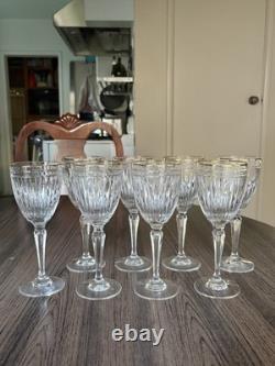 Waterford Hanover Gold Marquis Wine/Water Glass Gold Rim Small, SET OF 10