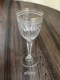 Waterford Hanover Gold Marquis Wine/Water Glass Gold Rim Small, SET OF 10