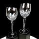 Waterford Ireland Signed Crystal Wynnewood 2pc 8 White Wine Glasses 1993