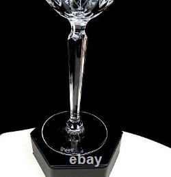 Waterford Ireland Signed Crystal Wynnewood 2pc 8 White Wine Glasses 1993