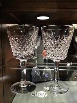 Waterford Irish Crystal Alana 5 7/8 Claret Wine Glasses (7) Original Ireland