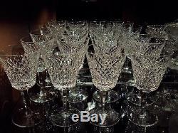 Waterford Irish Crystal Alana Claret Wine Glasses (12) Original Ireland c. 1980's