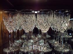 Waterford Irish Crystal Araglin Claret Wine Glasses (12) Original Ireland