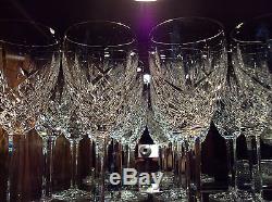 Waterford Irish Crystal Araglin Claret Wine Glasses (12) Original Ireland