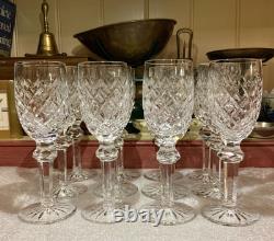 Waterford Irish Crystal Powerscourt 6 3/8 White Wine Glasses (12) Ireland