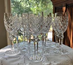 Waterford Irish Crystal Powerscourt 6 3/8 White Wine Glasses (12) Ireland