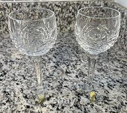 Waterford Kenmare Hock Wine Glasses 7-3/8 Tall, Set of 2. Beautiful