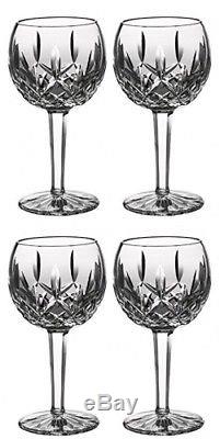 Waterford LISMORE Balloon Wine Glass 8oz (4) Four Glasses New #156516