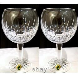 Waterford LISMORE Balloon Wine Glass Pair 8oz Boxed with tags #156516