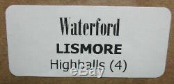 Waterford LISMORE Highballs SET OF FOUR More Items Available MINT IN BOX
