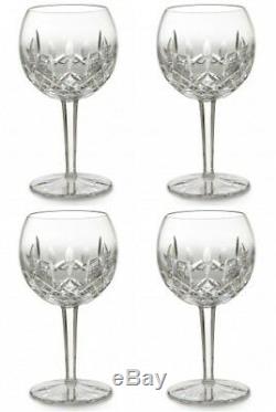 Waterford LISMORE Oversized Wine Balloon Glass 16 oz. (4) Four Glasses New