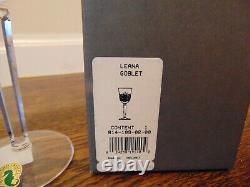 Waterford Leana Wine Clear Cristal Goblet Set Of 6 New