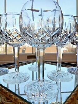 Waterford Lismore Balloon Wine Glass set of 6 Excellent Condition 7 1/4