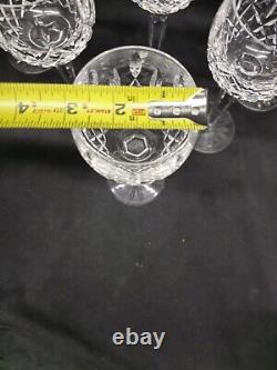 Waterford Lismore Crystal Hock Balloon Wine Glasses Ireland Set of (6)