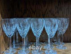 Waterford Lismore Crystal Wine 6 7/8 Glasses Set of 14 Lot 58