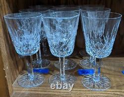 Waterford Lismore Crystal Wine Glasses Set of 9 6 7/8 Lot 57 L@@K
