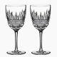 Waterford Lismore Diamond Red Wine Goblet Pair Brand New in Mint Box