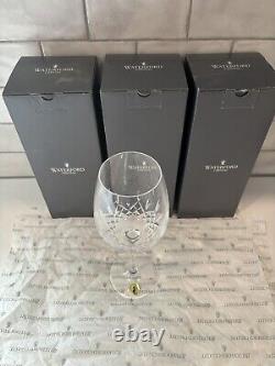 Waterford Lismore Essence Set of 3 Crystal Red Wine Goblets