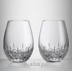 Waterford Lismore Essence Stemless Deep Red Wine Glass 20.5 oz Set of 2 BNIB