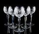 Waterford Lismore Hock Wine Glasses Set of 6 Elegant Vintage Crystal Stemware