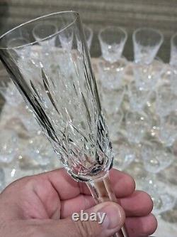 Waterford Lismore, Large Lot of Champagne Flute (8), water (10), wine (10)