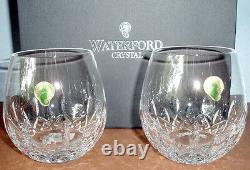 Waterford Lismore Nouveau Light Red Wine Stemless SET/2 Glasses 136878 12 oz New