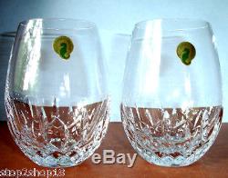 Waterford Lismore Nouveau Stemless Red Wine Deep Glasses SET/2 #136879 16-oz New