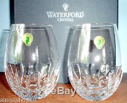 Waterford Lismore Nouveau Stemless Red Wine Deep Glasses SET/2 #136879 16-oz New
