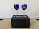 Waterford Lismore Prestige Cobalt Blue Hock Wine Glass Set of 2 BNIB