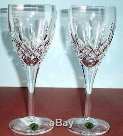 Waterford Lismore Red Wine Glasses SET/2 Crystal Made/Ireland 50 Anniversary New