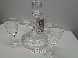 Waterford Lismore Shipps Decanter And 4 Wine Glasses