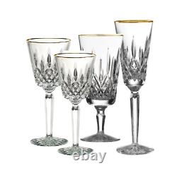 Waterford Lismore Tall Gold Stemware Wine Glass Collection G9744 Set of 4