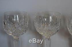 Waterford Lismore crystal WINE HOCK glasses set of 5