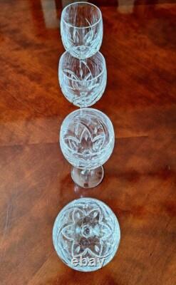 Waterford Lucerne Cut Crystal Wine Glasses, Set of 4, Tall, Pristine Condition