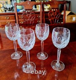Waterford Lucerne Cut Crystal Wine Glasses, Set of 4, Tall, Pristine Condition