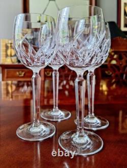 Waterford Lucerne Cut Crystal Wine Glasses, Set of 4, Tall, Pristine Condition