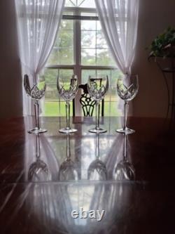 Waterford Lucerne Cut Crystal Wine Glasses, Set of 4, Tall, Pristine Condition