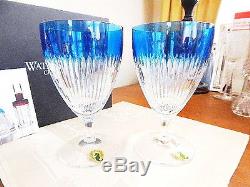 Waterford MIXOLOGY CIRCON All Purpose Wine Water Glasses ARGON BLUE NEW / BOX