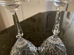 Waterford MOURNE Water Goblets Wine Glasses 8 1/8 SET OF 2 CrystalEUC