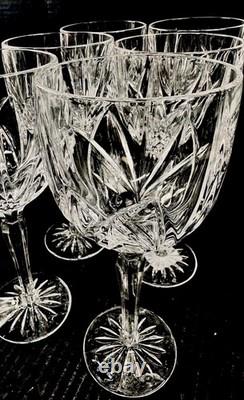 Waterford Marquis Brookside Cut Crystal Wine Glasses 8 5/8 Set Of 6