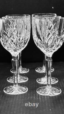 Waterford Marquis Brookside Cut Crystal Wine Glasses 8 5/8 Set Of 6
