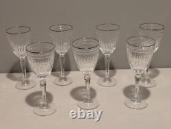 Waterford Marquis Hanover Platinum 7 5/8 wine glasses. Set of 7. New cond
