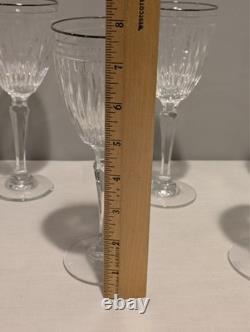 Waterford Marquis Hanover Platinum 7 5/8 wine glasses. Set of 7. New cond