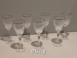 Waterford Marquis Hanover Platinum 7 5/8 wine glasses. Set of 7. New cond