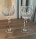 Waterford Marquis TWO Hanover Gold Balloon Wine Glasses 8-5/8 Light Gold Wear