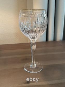 Waterford Marquis TWO Hanover Gold Balloon Wine Glasses 8-5/8 Light Gold Wear
