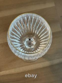 Waterford Marquis TWO Hanover Gold Balloon Wine Glasses 8-5/8 Light Gold Wear