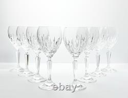 Waterford Mourne Set of 8 Crystal Claret Wine Glasses 7 5/8 8oz Signed
